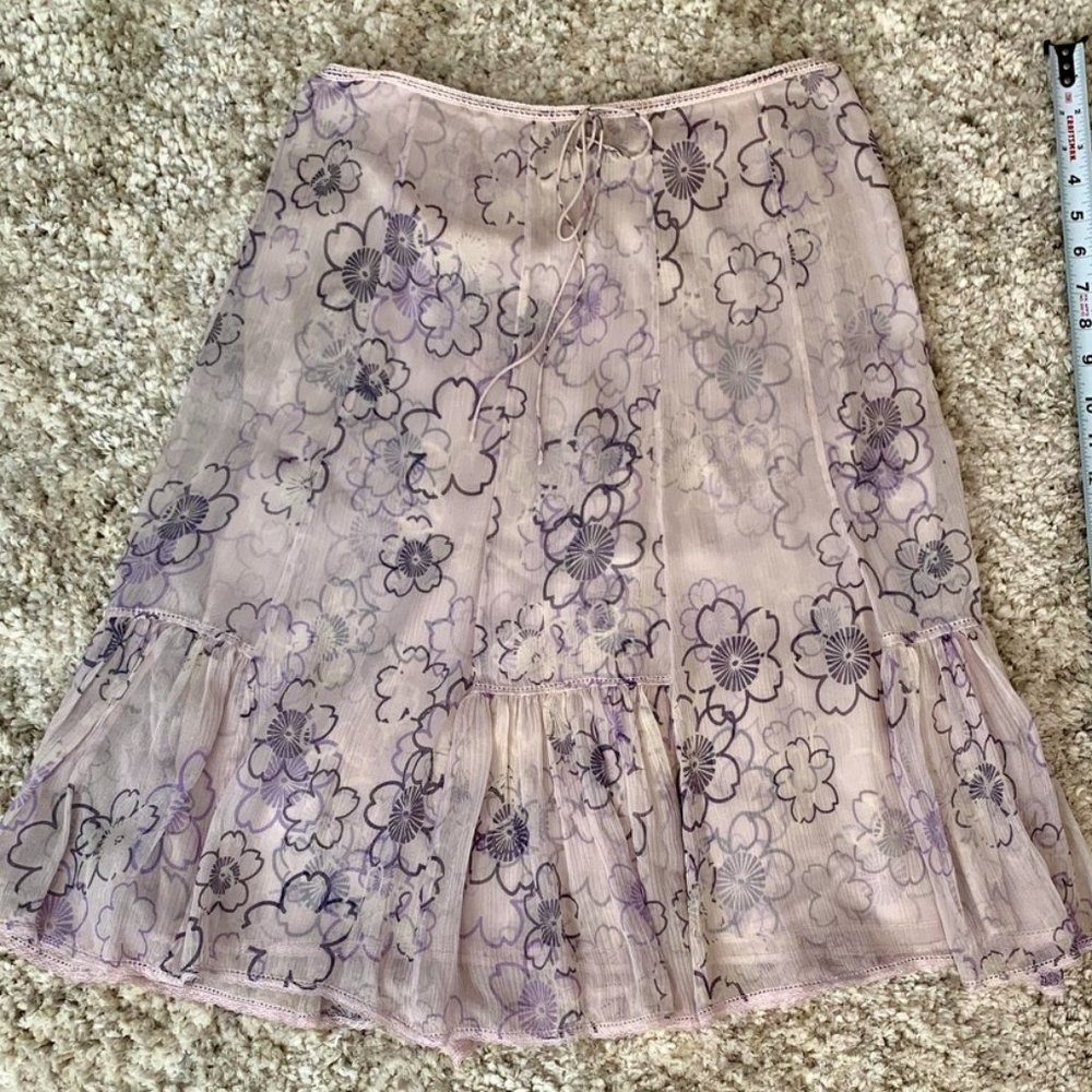 Elie Tahari floral silk skirt 6